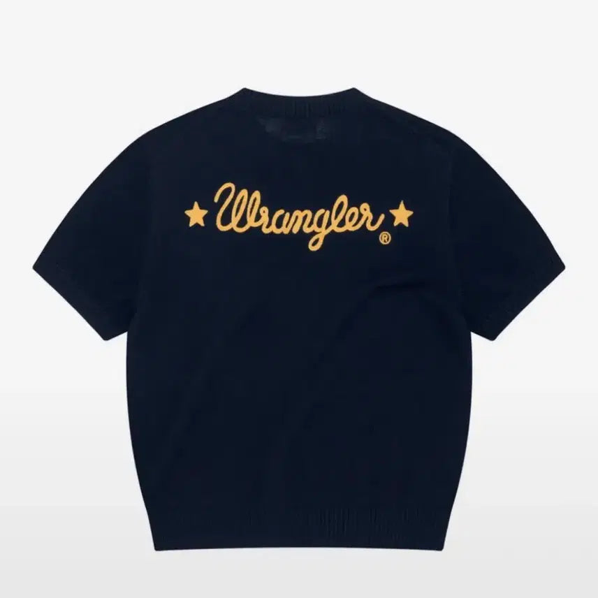 [BUNJANG] Wrangler Rope Logo Short Sleeve Knit Navy / 랭글러 Rope Logo Short Sleeve Knit Navy 반팔니