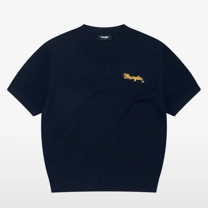 [BUNJANG] Wrangler Rope Logo Short Sleeve Knit Navy / 랭글러 Rope Logo Short Sleeve Knit Navy 반팔니