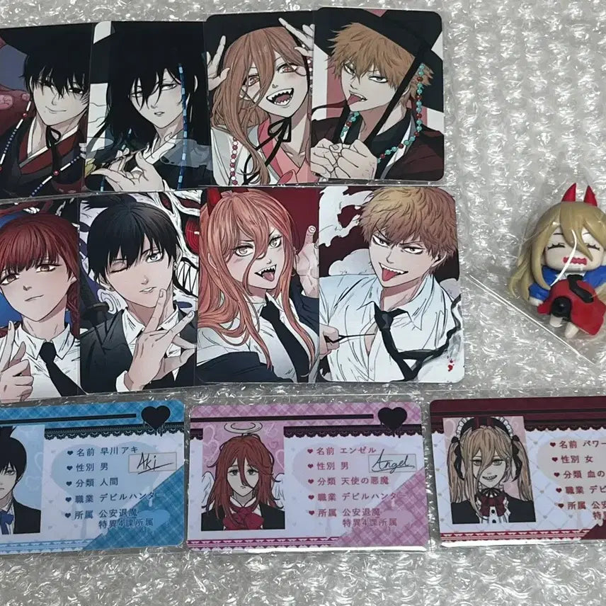 [BUNJANG] Chainsaw Man Maid Name Tag Photocard Bundle Set / (일괄) 체인소맨 피케님 통판 굿즈 메이드 네임증 포카 아키 파워 덴지