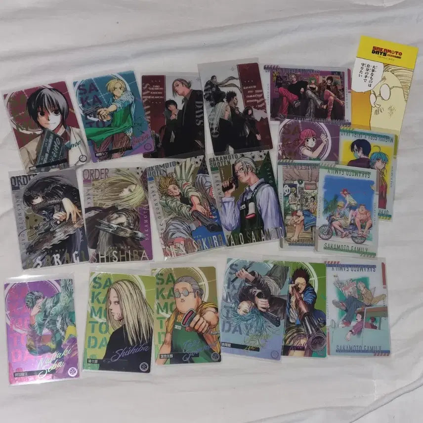 [BUNJANG] Sakimotodays Original Art Wafer Card Bundle Set (1st Edition) / 사카모토데이즈 사카데이 원화 웨하스 카드 19장 일괄 양도 [레어 4장]
