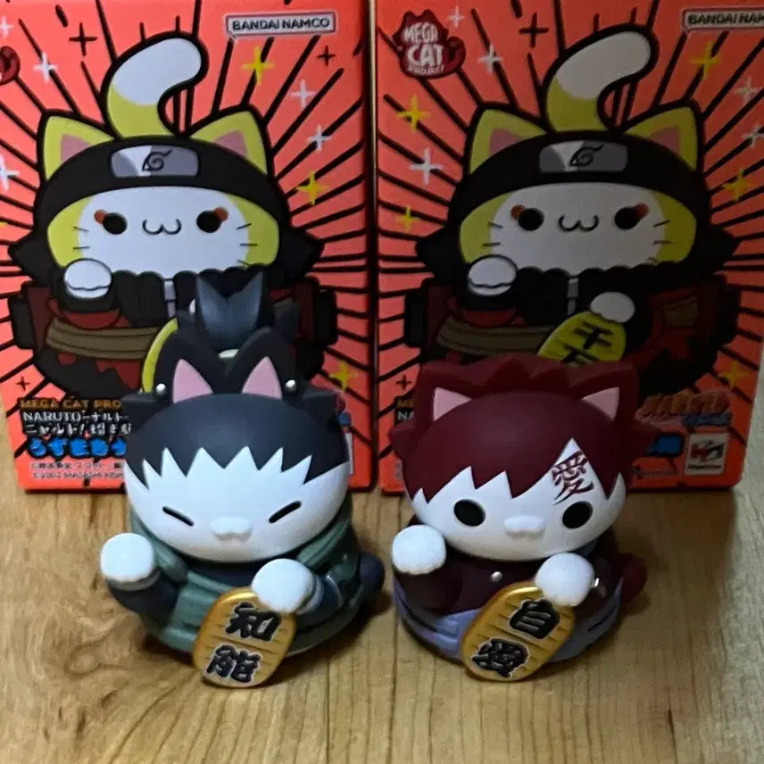 [BUNJANG] Naruto Megacats Maneki Neko Shikamaru &amp; Gaara Bundle Set / 일괄) 나루토 메가캣 마네키네코 시카마루, 가아라