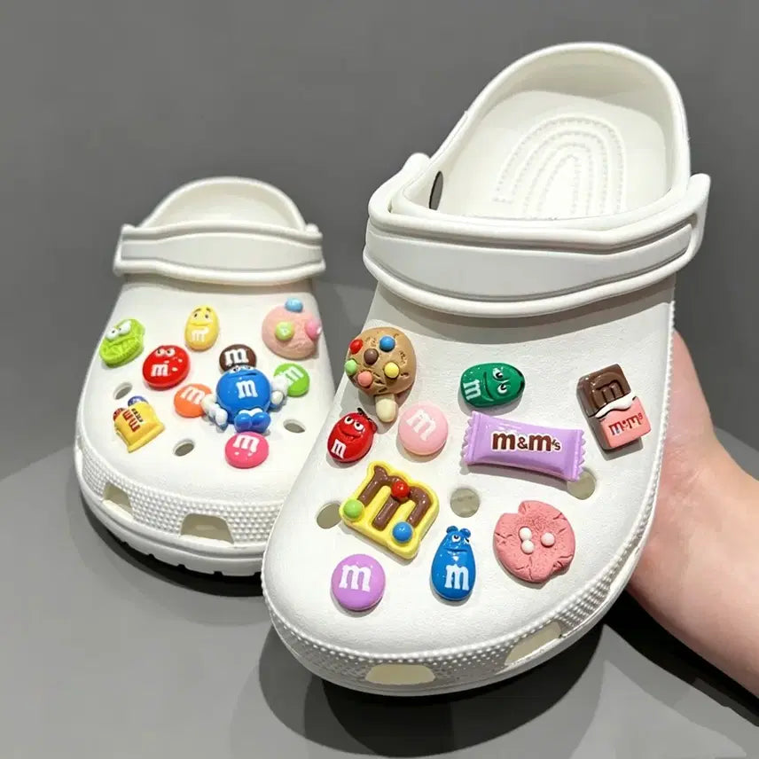 [BUNJANG] M&amp;M Theme 3D Gummy Bear Shoe Charms Set (20 pcs) / M&amp;M 테마 구멍3D 입체  지비츠 20pcs세트