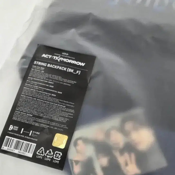 [BUNJANG] TXT TOMORROW X TOGETHER ACT: TOMORROW World Tour Black String Backpack / TXT 투바투 ACT : TOMORROW 월드투어 블랙 스트링 백팩