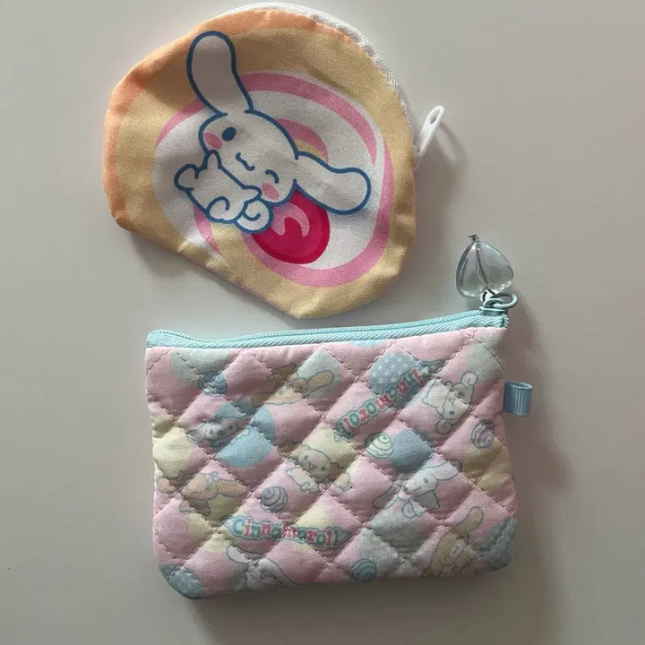 [BUNJANG] Sanrio Cinnamoroll Everyday Quilt Wallet Pouch Set / 산리오 시나모롤 모두의 퀄트 지갑 파우치 세트