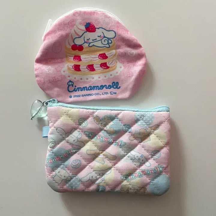 [BUNJANG] Sanrio Cinnamoroll Everyday Quilt Wallet Pouch Set / 산리오 시나모롤 모두의 퀄트 지갑 파우치 세트