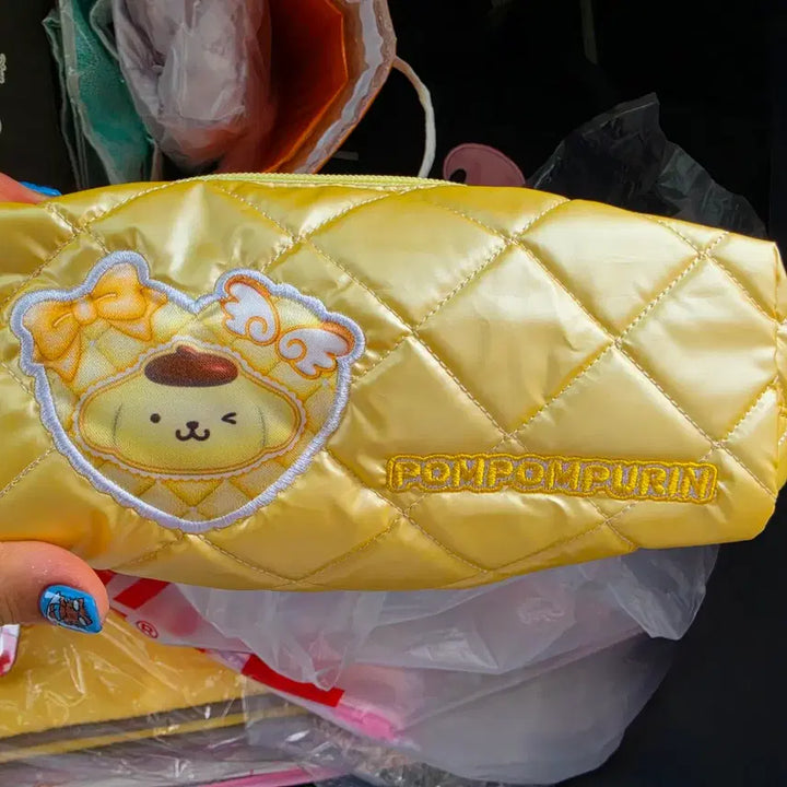 [BUNJANG] Sanrio Pompompurin Quilting Pouch / [배송비무료]산리오 이치방쿠지/ 폼폼푸린 퀼팅 파우치 새상품