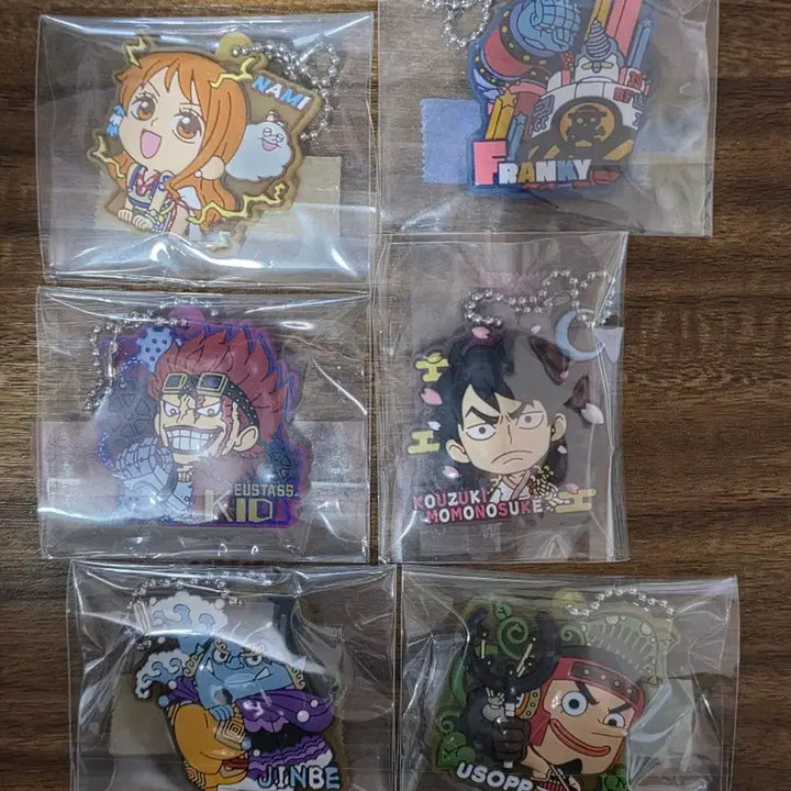 [BUNJANG] One Piece Rubber Mas Gummy Charm Set / 원피스 러버마스 구미 키링 6종