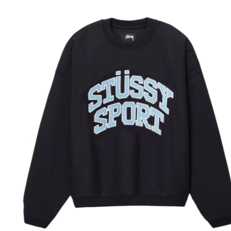 [BUNJANG] Stussy Sport Relaxed Oversized Crewneck Washed Black XL / [XL] 스투시 스포츠 릴렉스드 오버사이즈 크루넥