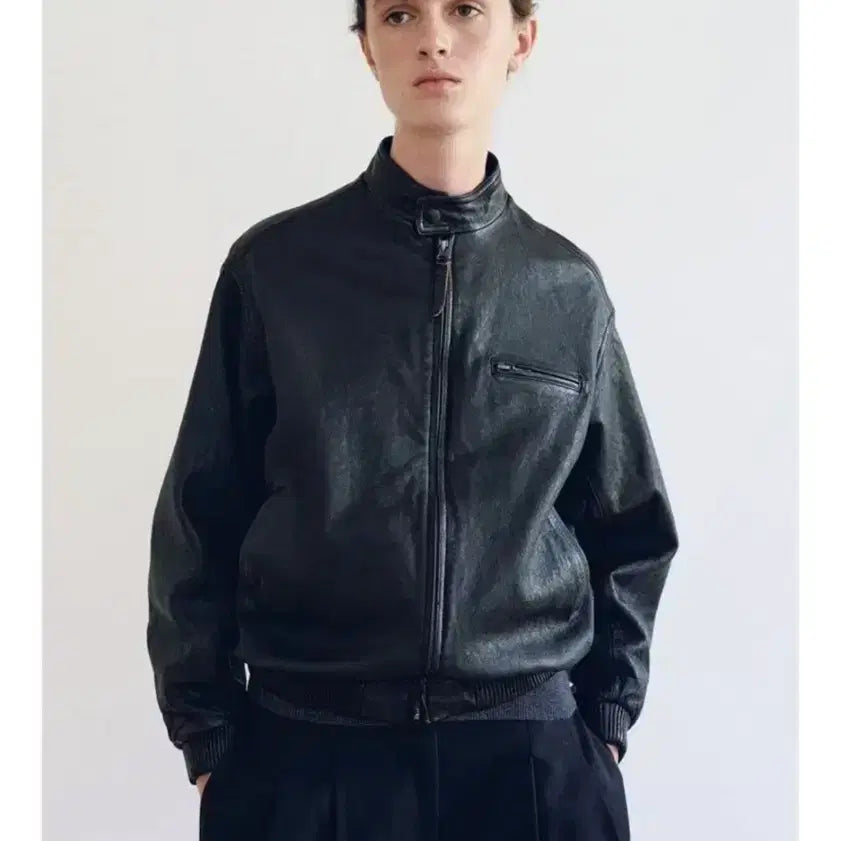 [BUNJANG] Nothing Written Single Rider Leather Jacket / [S] 낫띵리튼 싱글라이더 레더 자켓