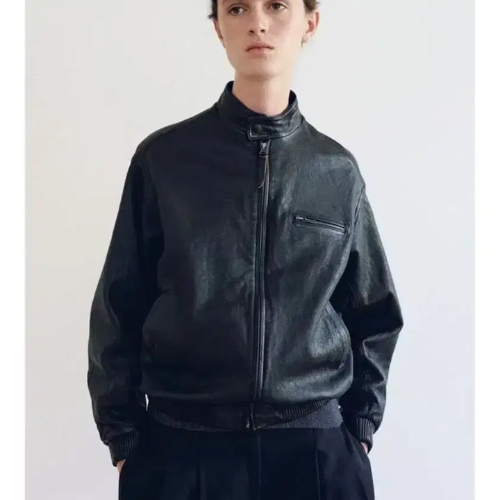 [BUNJANG] Nothing Written Single Rider Leather Jacket / [S] 낫띵리튼 싱글라이더 레더 자켓