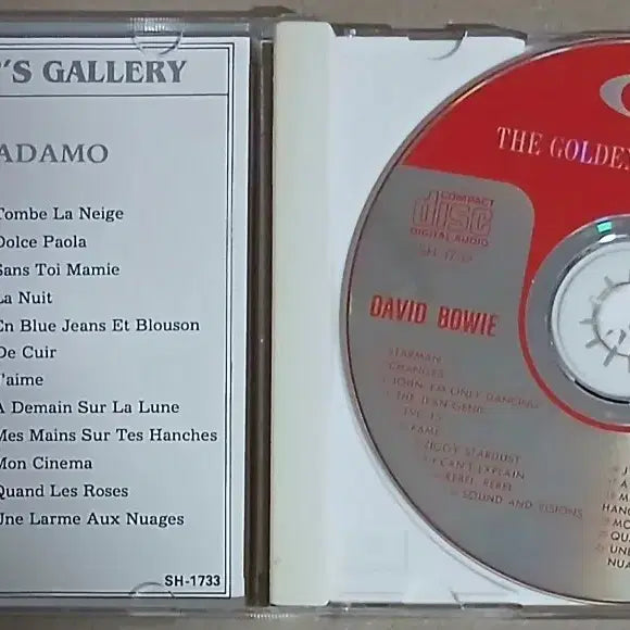 [BUNJANG] David Bowie &amp; Adamo Golden Pop Gallery CD / 데이비드 보위 &amp; 아다모 골든팝 갤러리 CD