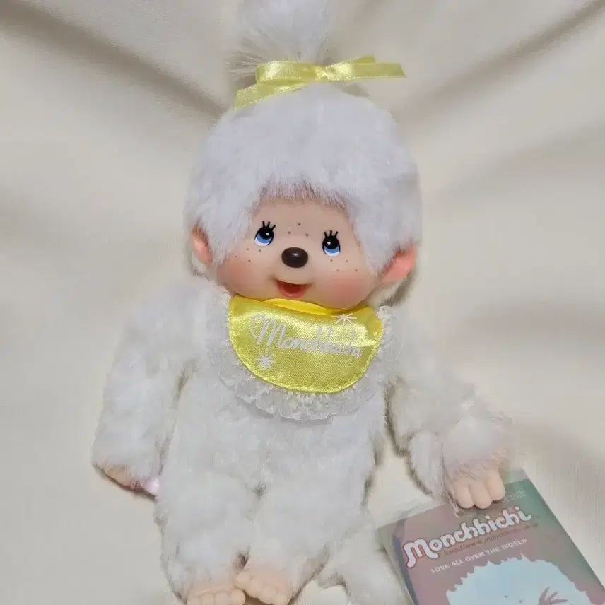 [BUNJANG] Monchhichi Hokkaido Limited White Yellow Girl / 몬치치 훗카이도 한정 화이트 옐로우 여아