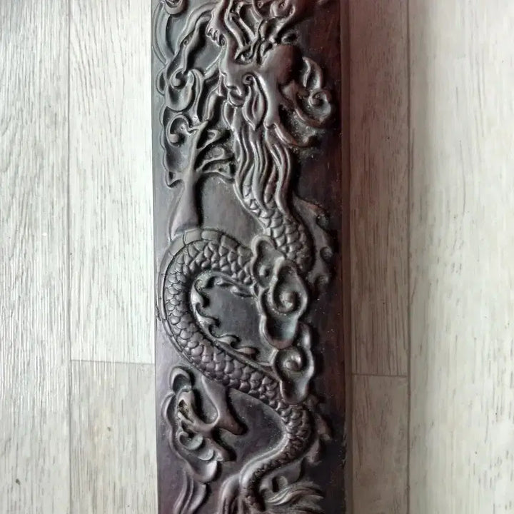 [BUNJANG] Dragon and Phoenix Bronze Brush Holder / 용과 봉황조각 문진