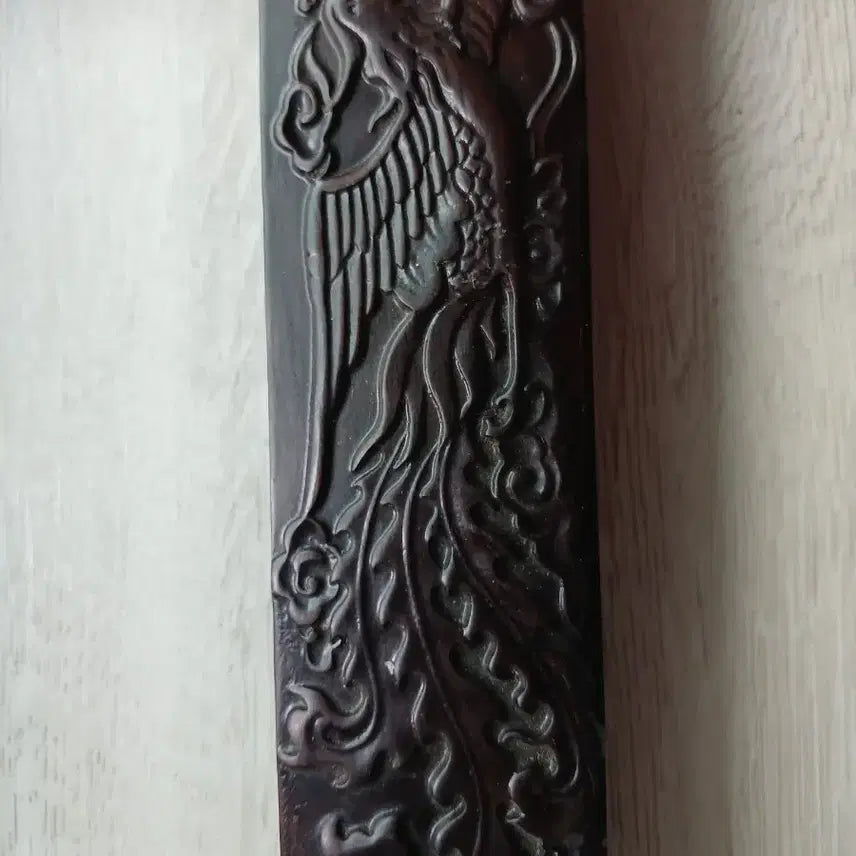 [BUNJANG] Dragon and Phoenix Bronze Brush Holder / 용과 봉황조각 문진
