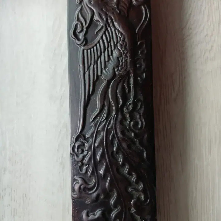 [BUNJANG] Dragon and Phoenix Bronze Brush Holder / 용과 봉황조각 문진