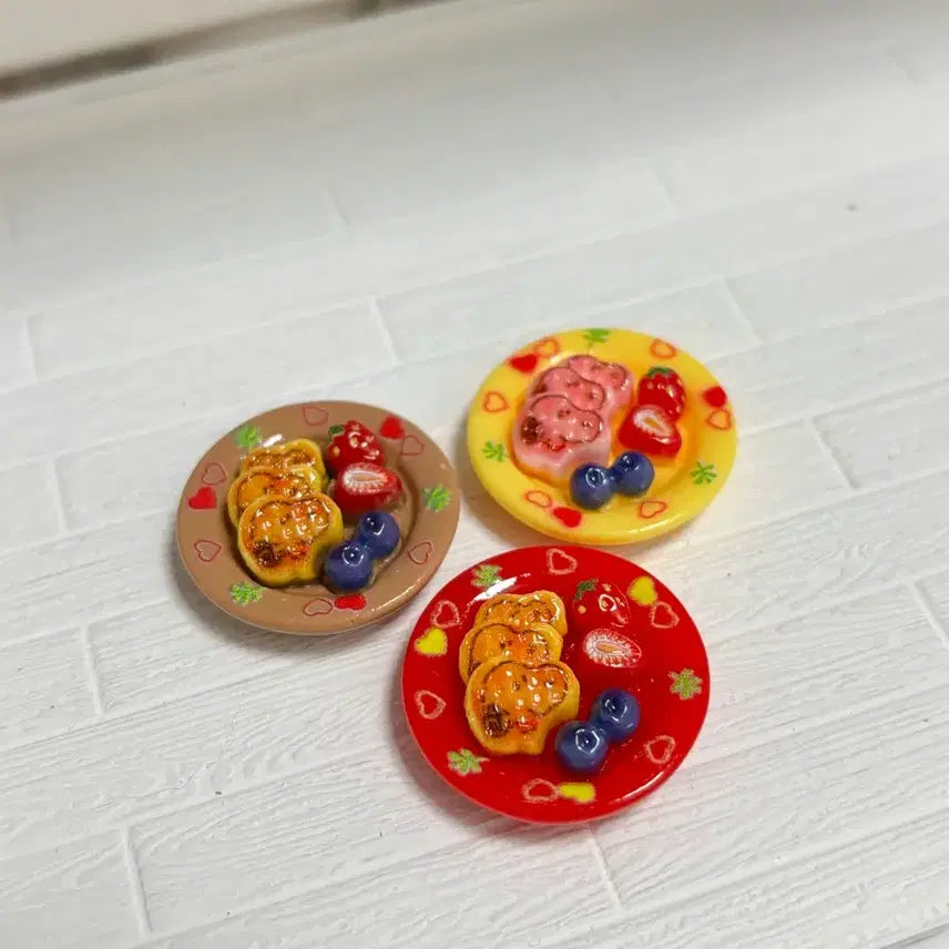 [BUNJANG] Snoopy Miniature Waffle Plate Set / 스누피 와플 접시세트 미니어처