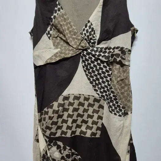 [BUNJANG] Max Mara Genuine Pattern Sleeveless Dress Size 55 / 막스마라 정품 패턴 민소매 원피스 55