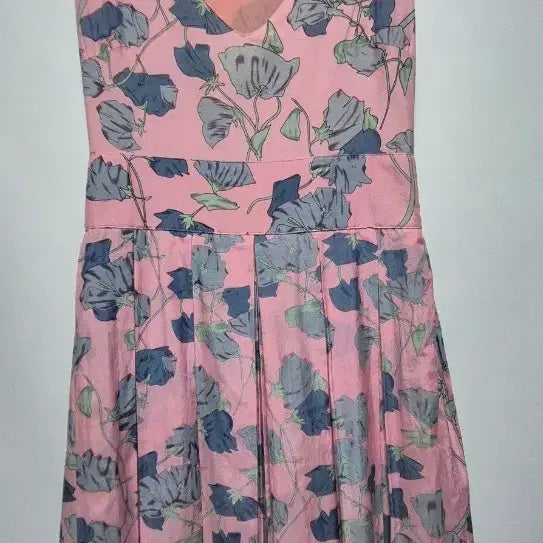[BUNJANG] Prada Pink Flower Pattern Midi Dress Size 55 / 프라다 핑크 플라워 패턴 원피스 55
