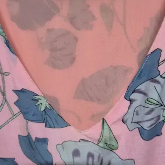 [BUNJANG] Prada Pink Flower Pattern Midi Dress Size 55 / 프라다 핑크 플라워 패턴 원피스 55