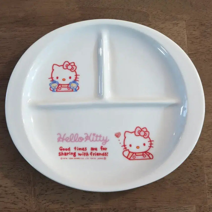 [BUNJANG] 1994 Vintage Hello Kitty 3-Tier Serving Plate / 94년 고전 키티 3절 나눔접시