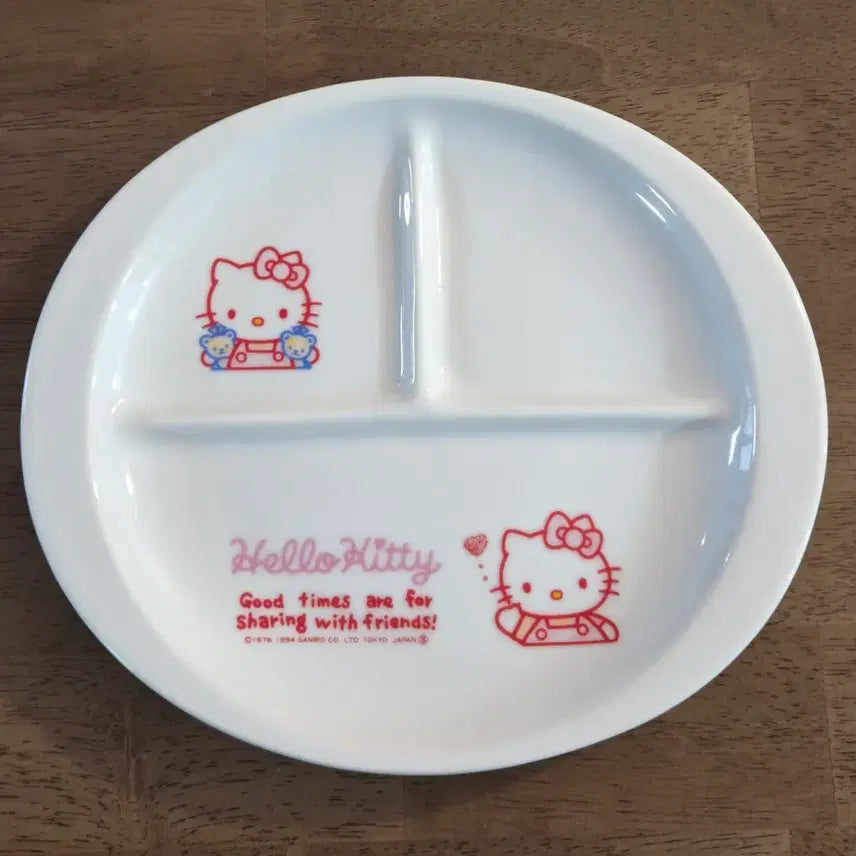 [BUNJANG] 1994 Vintage Hello Kitty 3-Tier Serving Plate / 94년 고전 키티 3절 나눔접시