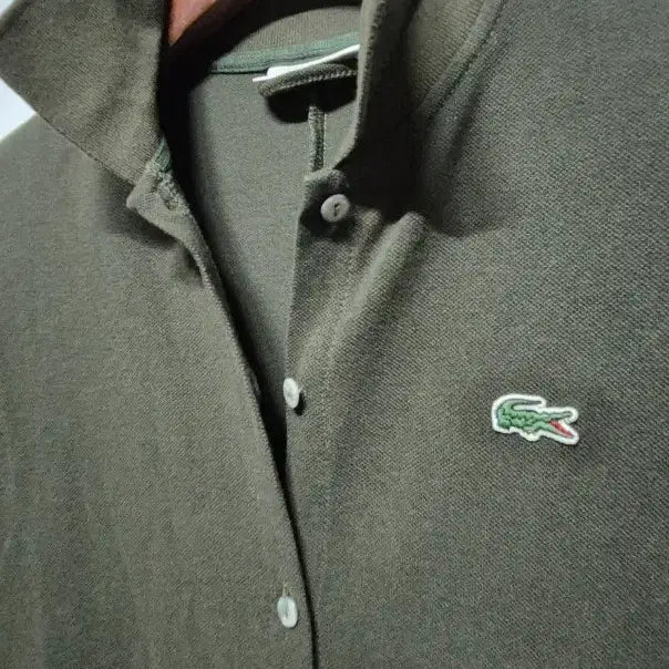 [BUNJANG] Lacoste Authentic Khaki Polo Shirtdress Size S / 라코스테 정품  카키색 셔츠 원피스S