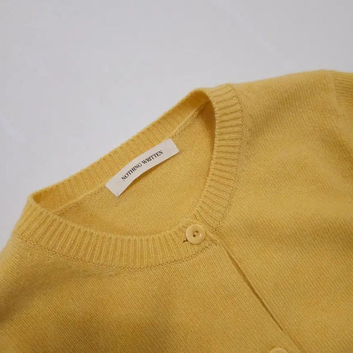[SOLD OUT] 낫띵리튼 톰 라운드 알파카 가디건 머스타드