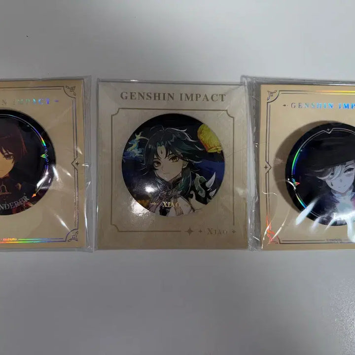 [BUNJANG] Genshin Impact Official Goods Scaramouche Wanderer Faruzan Kaveh Linny Can Badge Set / 원신 공식 굿즈  소, 방랑자, 리니 캔 뱃지 세트
