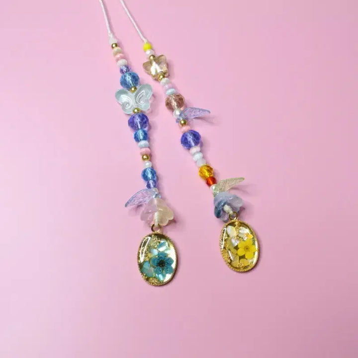 [BUNJANG] Custom Blythe Doll Resin Eye String with Gemstones and Beads / (브라이스)  눈줄
