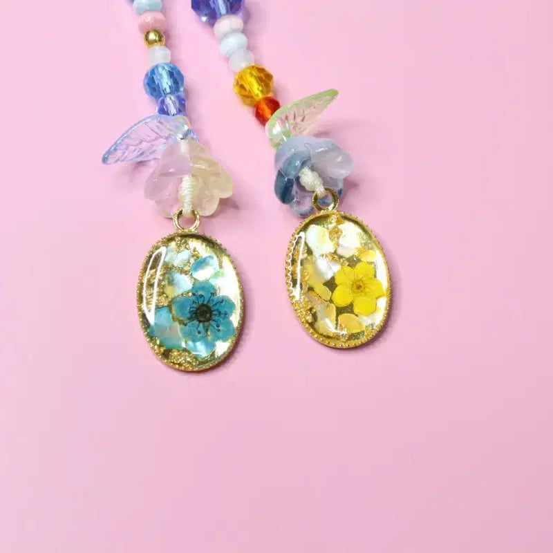 [BUNJANG] Custom Blythe Doll Resin Eye String with Gemstones and Beads / (브라이스)  눈줄
