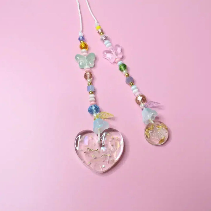 [BUNJANG] Custom Blythe Doll Eye String with Resin Pendant and Gemstones / (브라이스)  눈줄