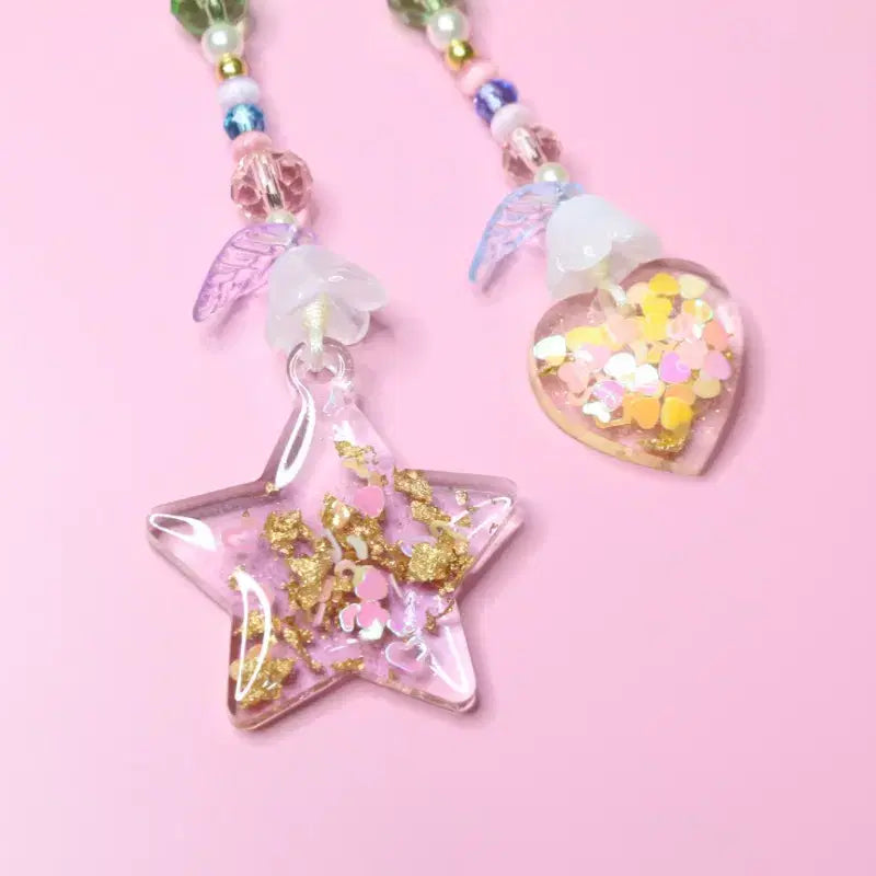 [BUNJANG] Handmade Resin Pendant Eye String with Gemstones and Beads / (브라이스)눈줄