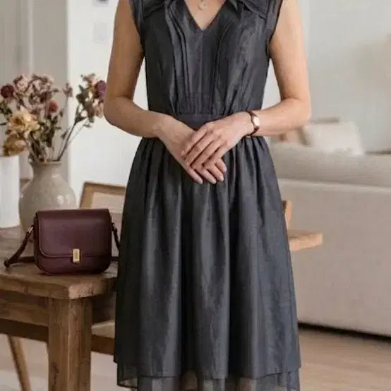 [BUNJANG] Moje Espoir Navy Midi Dress Size S / 모조에스핀 정품 네이비 미디원피스 S