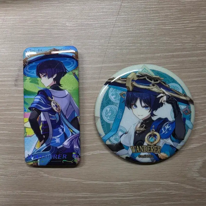 [BUNJANG] Genshin Impact Wanderer Official Can Badge Bundle Set / 원신 방랑자 공식 캔뱃지 일괄