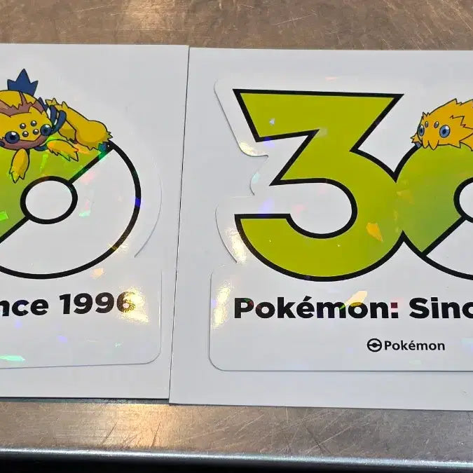 [BUNJANG] Pokemon 30th Anniversary Logo Sticker Set (Torkoal &amp; Vibrava) / 포켓몬 30주년 로고스티커 파쪼옥/전툴라