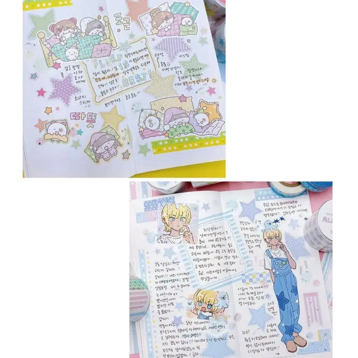 [BUNJANG] Jeje Universe Star Stitch Motif Wappen Die-Cut Sticker / 키스컷 띵) 제제유니버스 별 스티치 와팬 모조지 다꾸 스티커
