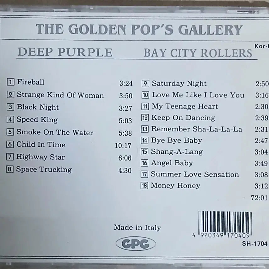 [BUNJANG] Deep Purple &amp; Bad English, City Rollers CD - Golden Pops / 딮퍼플과 베이시티롤러스 CD 골든팝스