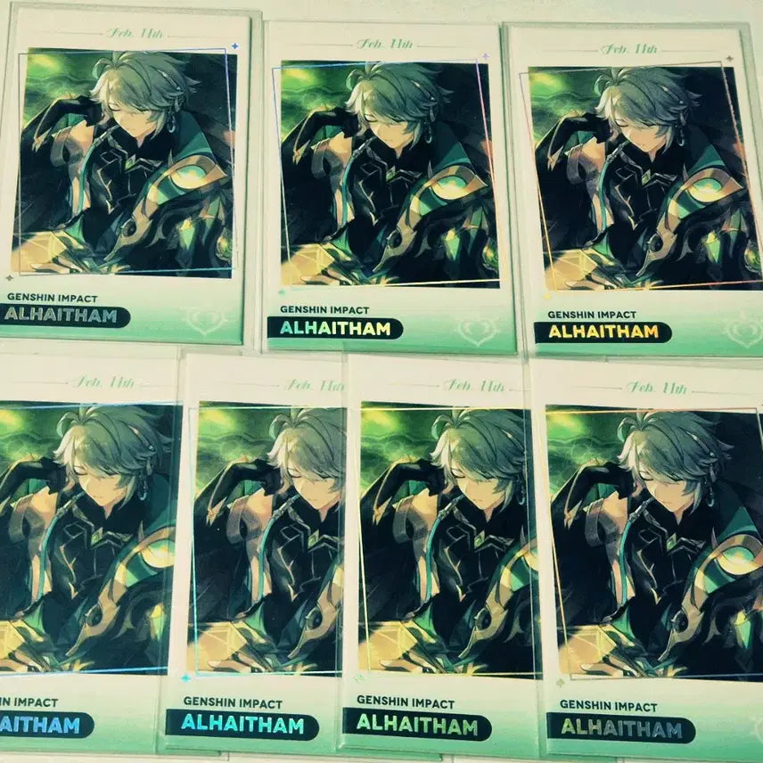 [BUNJANG] Genshin Impact Mega Coffee Collaboration Alhaitham Birthday Photocard Bundle Set (7 pcs) / 원신 메가커피 콜라보 알하이탐 생일 포토카드 일괄 7장