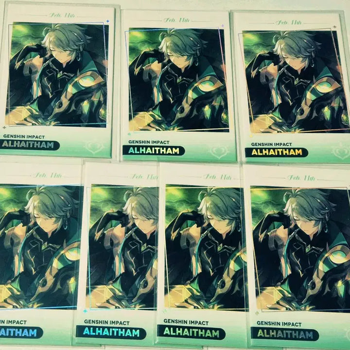 [BUNJANG] Genshin Impact Mega Coffee Collaboration Alhaitham Birthday Photocard Bundle Set (7 pcs) / 원신 메가커피 콜라보 알하이탐 생일 포토카드 일괄 7장