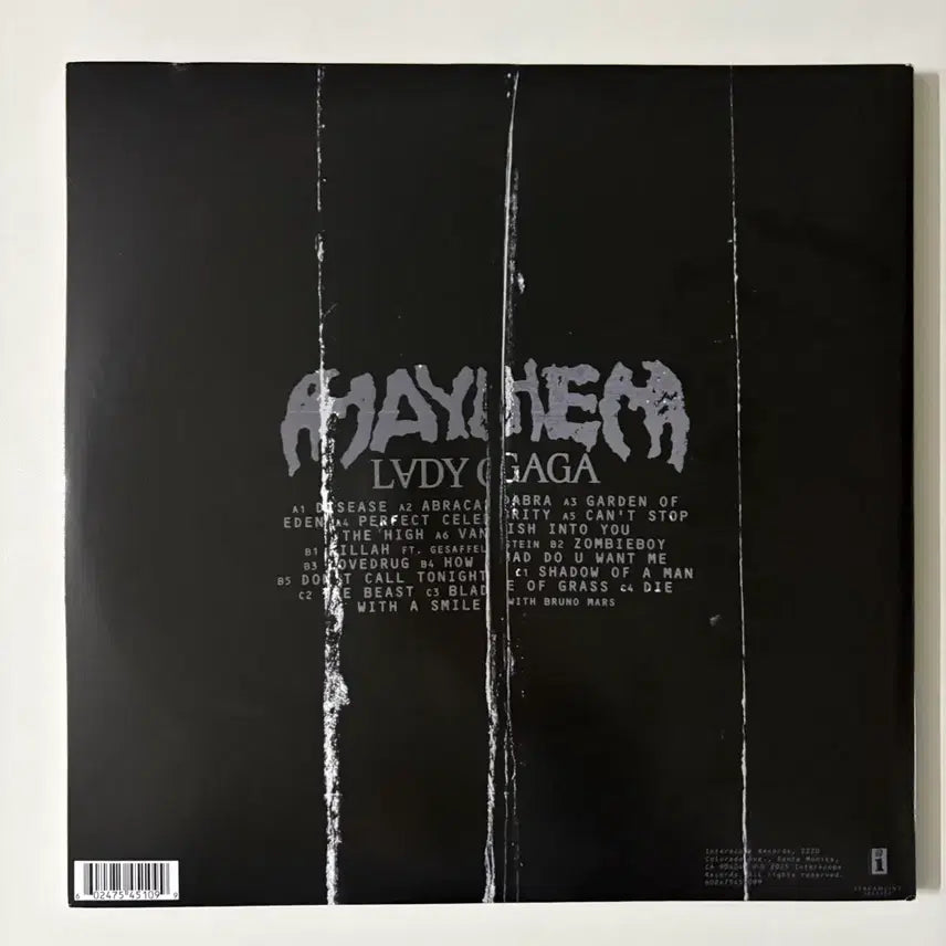 [BUNJANG] Lady Gaga MAYHEM Limited Edition 180g Black 2LP / 레이디가가 (Lady Gaga) MAYHEM 한정판 LP