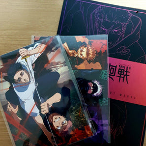 [BUNJANG] Jujutsu Kaisen Special Memorial Book (Original Language), 2 Visual Boards, Nyangsa-won Keychain Bundle Set / (일괄) 주술회전 특전 메모리얼북(원어), 비주얼보드 2종, 냥사원 키링