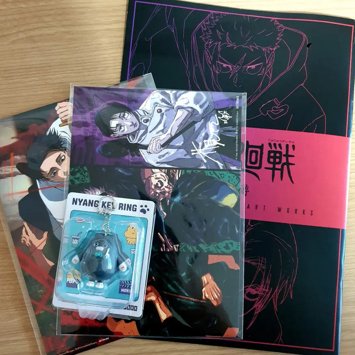 [BUNJANG] Jujutsu Kaisen Special Memorial Book (Original Language), 2 Visual Boards, Nyangsa-won Keychain Bundle Set / (일괄) 주술회전 특전 메모리얼북(원어), 비주얼보드 2종, 냥사원 키링