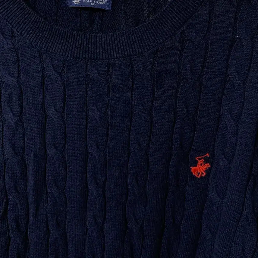 [BUNJANG] Beverly Hills Polo Club Navy Cable Knit Sweater / (새상품)비버리힐스 폴로 클럽 네이비 케이블 니트