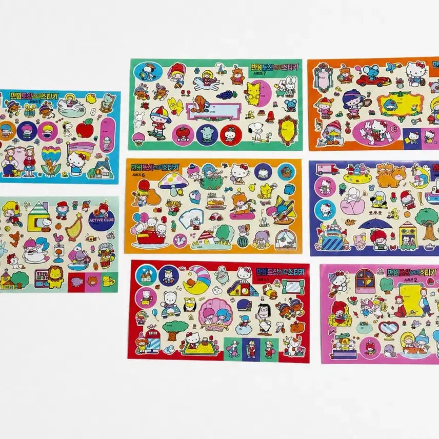 [BUNJANG] Vintage Cartoon Sticker Bundle / 고전문구 고전스티커 다꾸 만화동산 희귀 일괄 장당 1.0