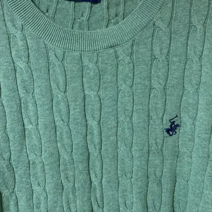 [BUNJANG] Beverly Hills Polo Club Cable Knit Mint / (새상품)비버리힐스 폴로 클럽 케이블 니트 민트