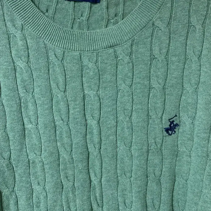 [BUNJANG] Beverly Hills Polo Club Cable Knit Mint / (새상품)비버리힐스 폴로 클럽 케이블 니트 민트