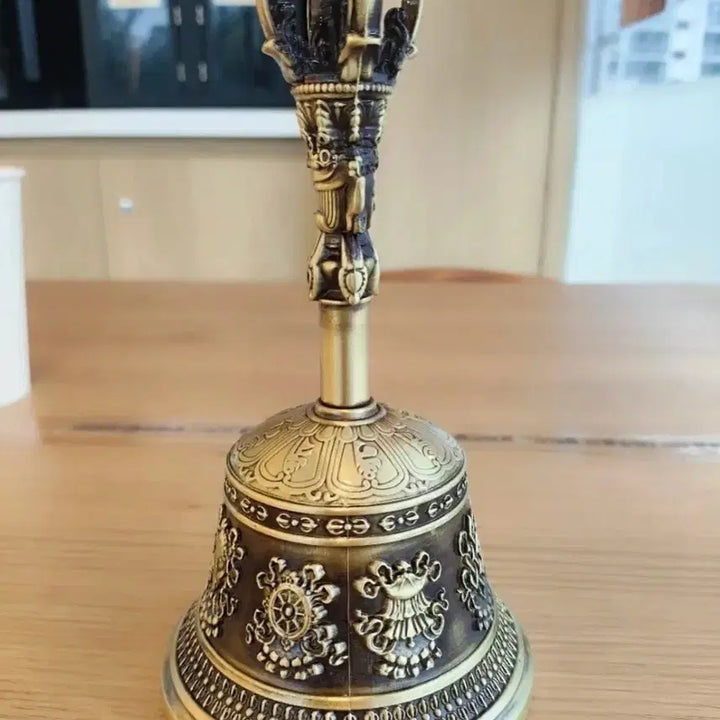 [BUNJANG] Tibet Dorje Vajra Bell (Ling) Highest Grade Gold / 티베트 대 팔보 최고급 금강 법종 (령)