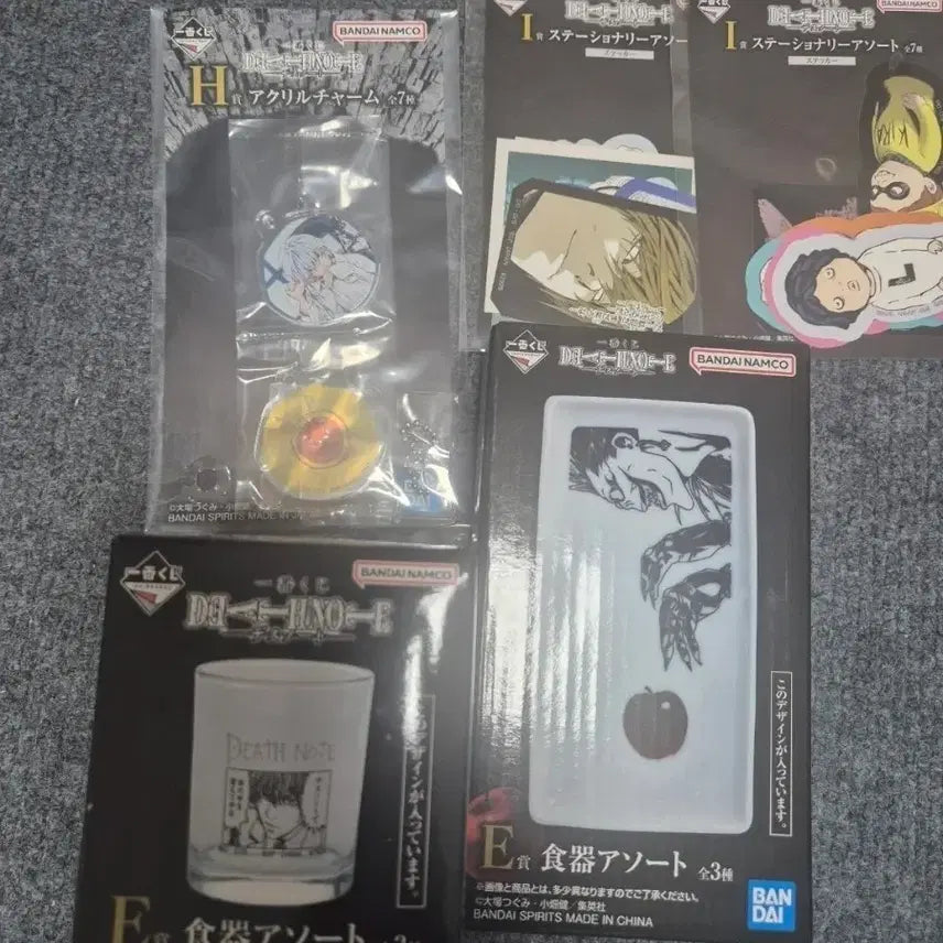 [BUNJANG] Death Note Ichiban Kuji Goods Set (Cup, Acrylic Charm, Sticker) / 데스노트 제일복권 굿즈 세트 (컵/아크릴참/스티커)