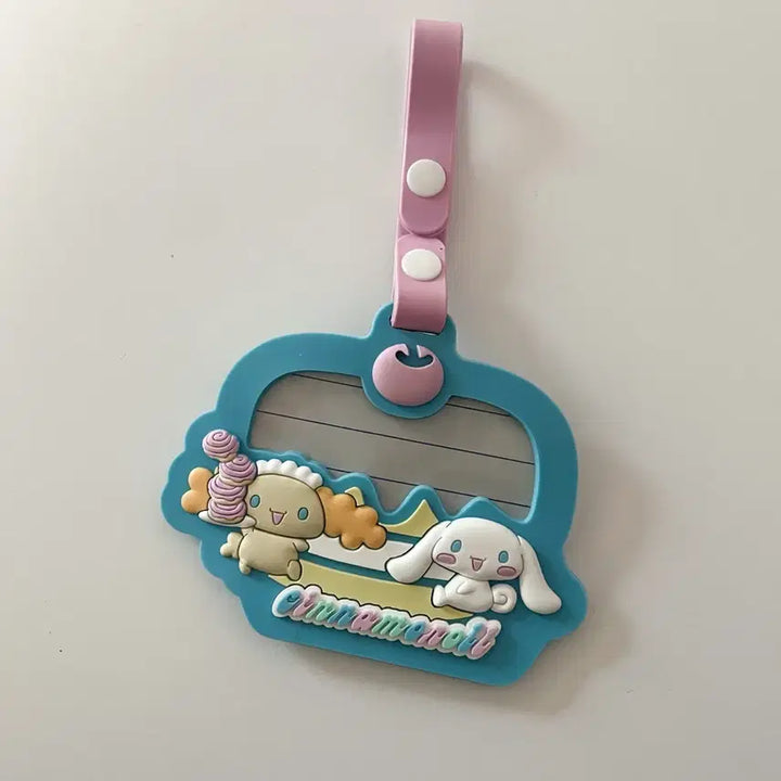 [BUNJANG] Cinnamoroll Classic Maid Carrier Name Tag Keychain / 시나모롤 고전 메이드 캐리어 네임택 키링