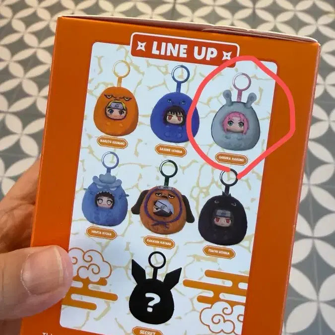 [BUNJANG] Naruto Sakura EAKI Round Plush Keychain / 나루토 사쿠라 EAKI 동글 인형 키링